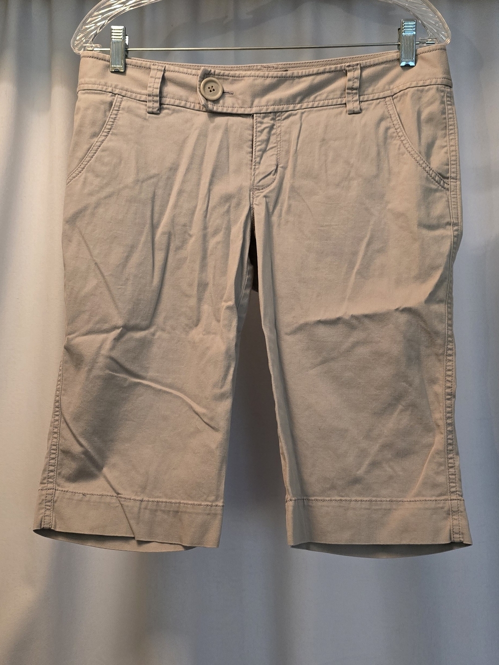 The Limited Beige Knee-Length Chino Bermuda Shorts